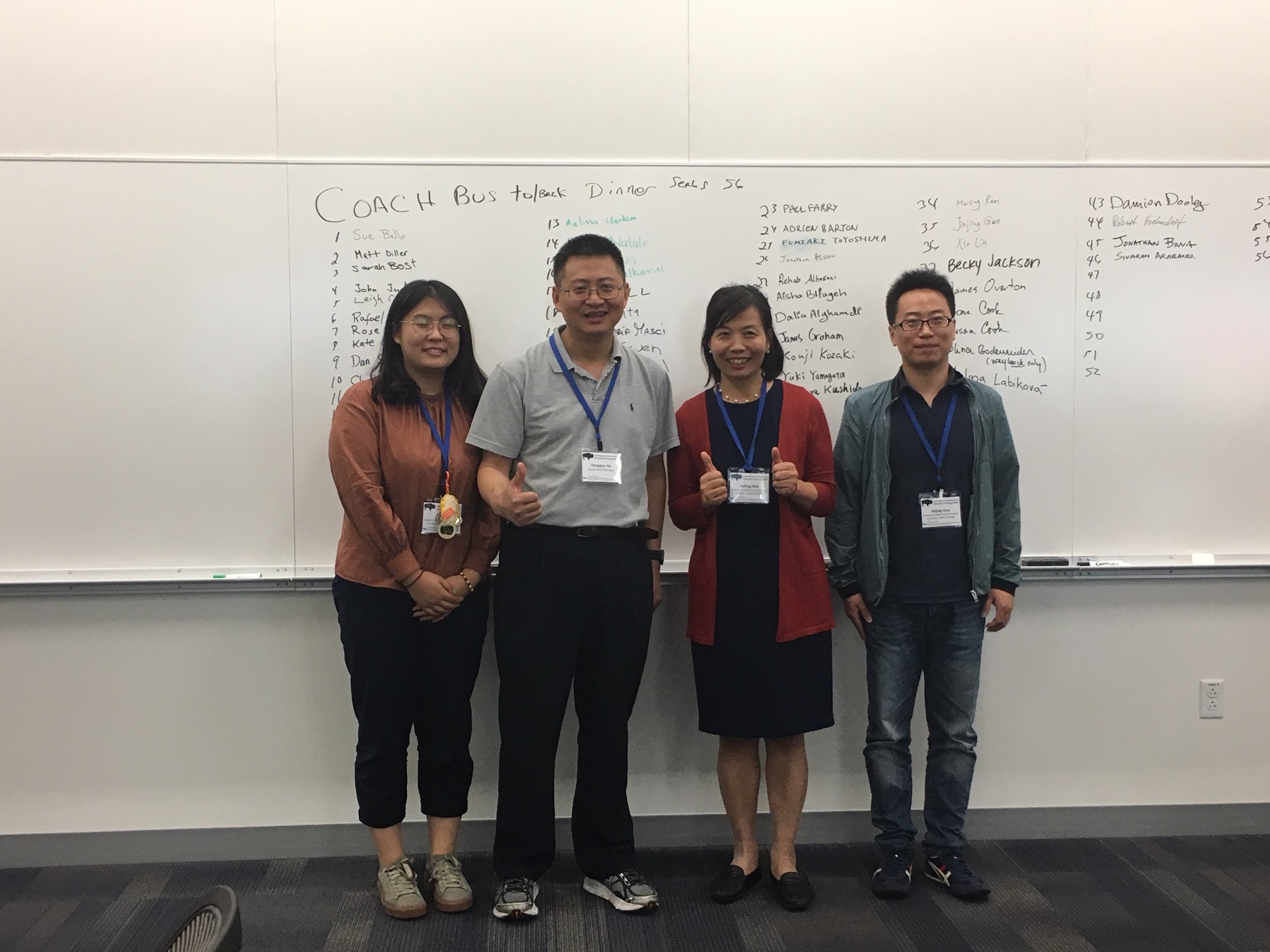 Xin Lin, Dr. Oliver He, Dr. Huiling Ren, Jinjing Guo at ICBO-2019